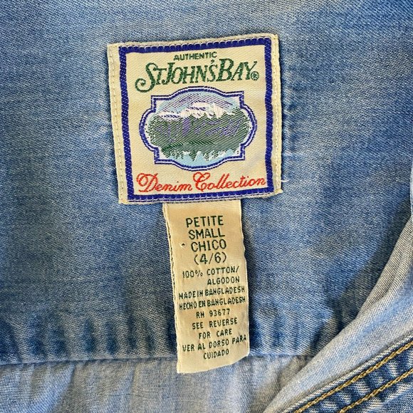 St. John's Bay Denim Collection Button-Up Shirt size S - Picture 15 of 16